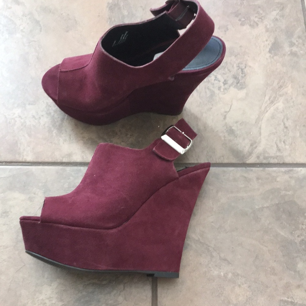 Steve Madden platform suede leather shoes 7 M